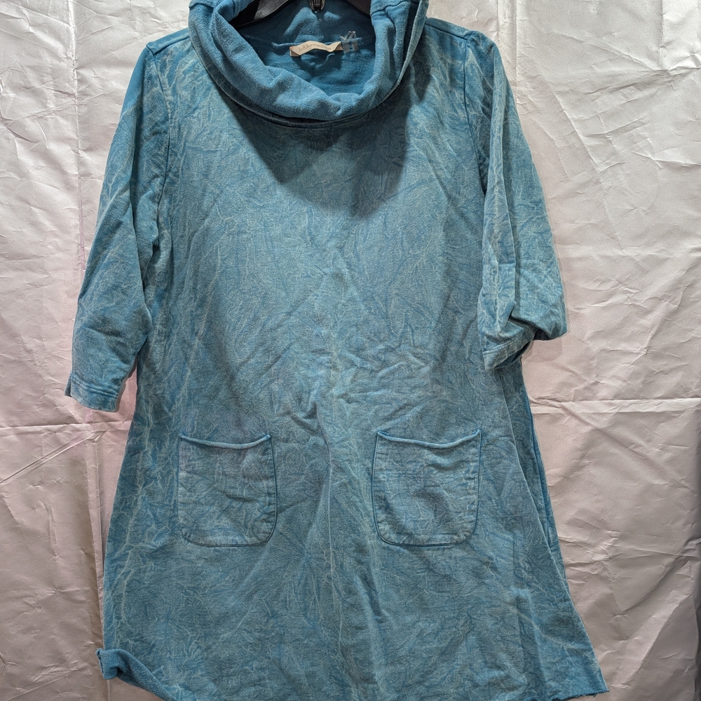 Bryn Walker Teal Cowl Neck Poncho